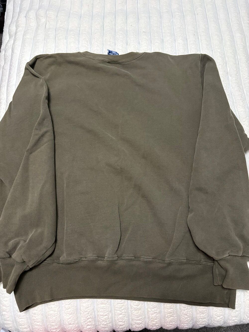 Vintage Champion V Insert Crewneck Sweatshirt – Olive – Size XL - Picture 4 of 7